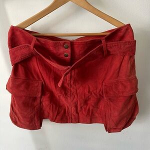 Monica Bianco Red Mini Skirt